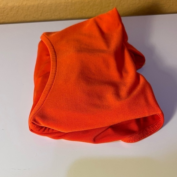 KENNETH Cole Bold Orange Faux Wrap Tank Top Medium Stretchy Flattering Travel - Picture 7 of 12